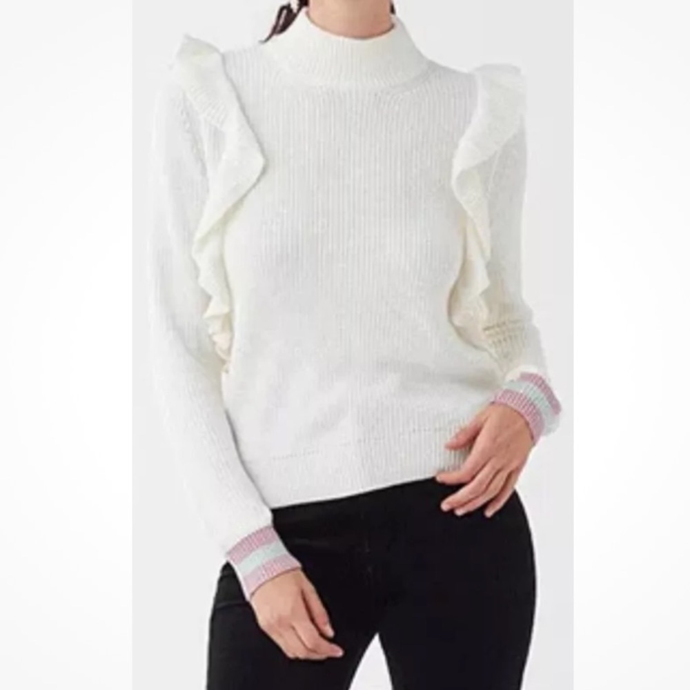 Splendid X Margherita | Missoni Amico Mock Ruffled Cashmere Touch Sweater Size M
